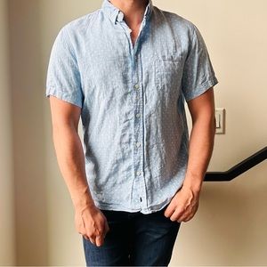 BANANA REPUBLIC CAMDEN FIT light blue floral button up